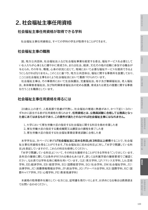 21年度 明治学院大学履修要項 心理学部